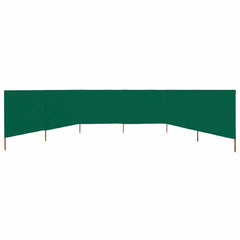 6-panel Wind Screen Fabric 800x160 cm Drop 160 cm Width 800 cm Green