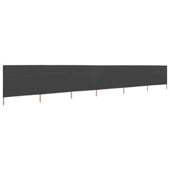 6-panel Wind Screen Fabric 800x160 cm Drop 160 cm Width 800 cm Anthracite