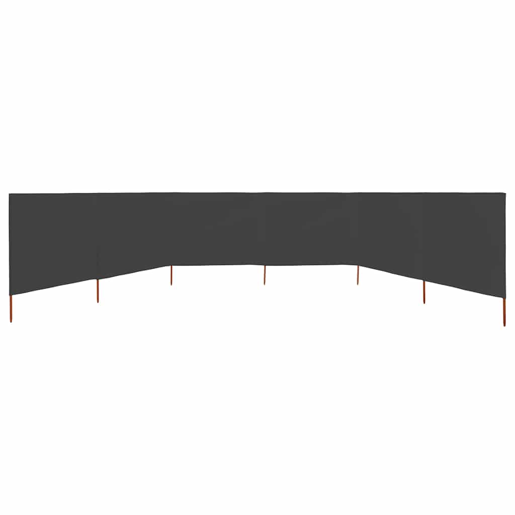 6-panel Wind Screen Fabric 800x160 cm Drop 160 cm Width 800 cm Anthracite