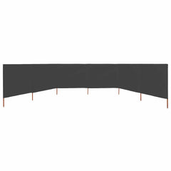 6-panel Wind Screen Fabric 800x160 cm Drop 160 cm Width 800 cm Anthracite