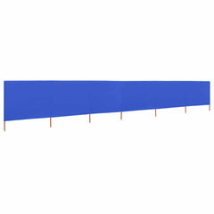 6-panel Wind Screen Fabric 800x160 cm Drop 160 cm Width 800 cm Blue
