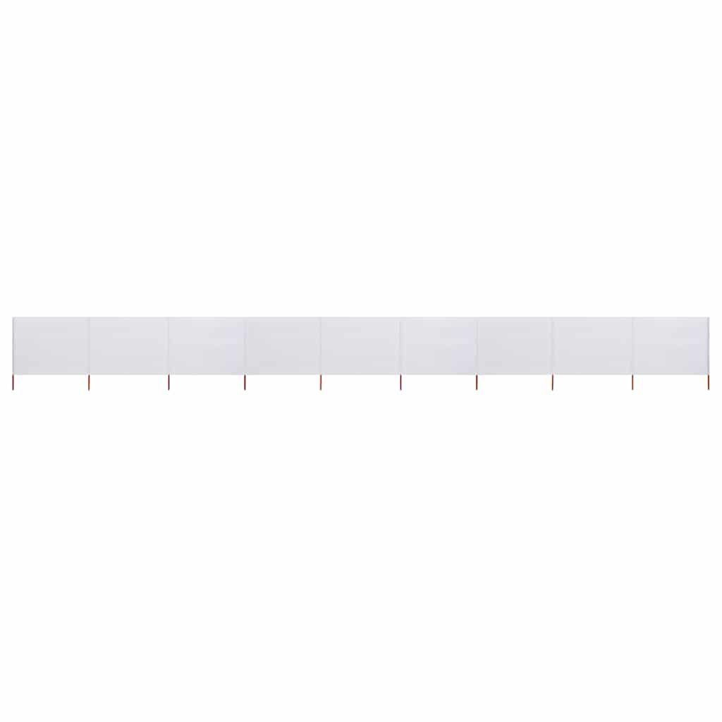 vidaXL 9-panel Wind Screen Fabric 1200x160 cm Sand White 1