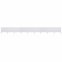 vidaXL 9-panel Wind Screen Fabric 1200x160 cm Sand White 1