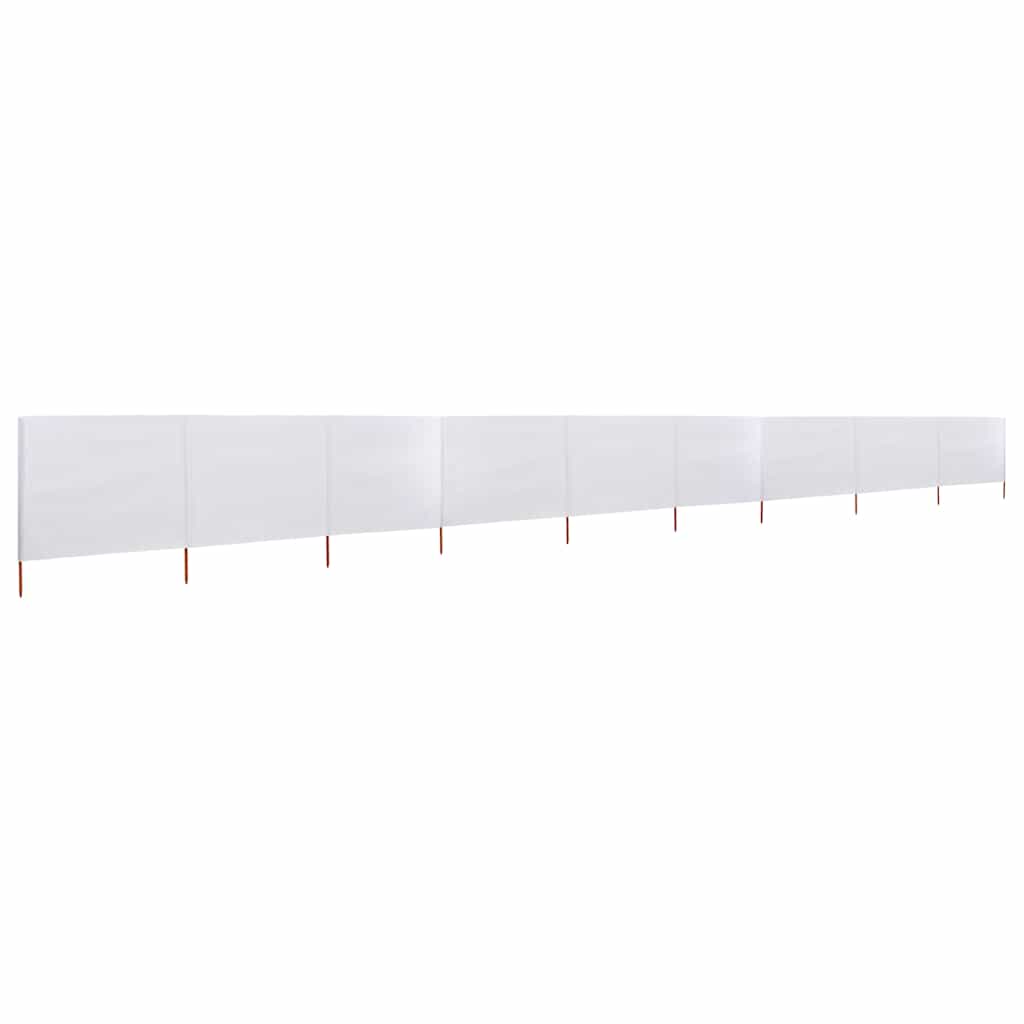 9-panel Wind Screen Fabric 1200x160 cm Drop 160 cm Width 1200 cm Sand white