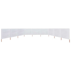 vidaXL 9-panel Wind Screen Fabric 1200x160 cm Sand White 3