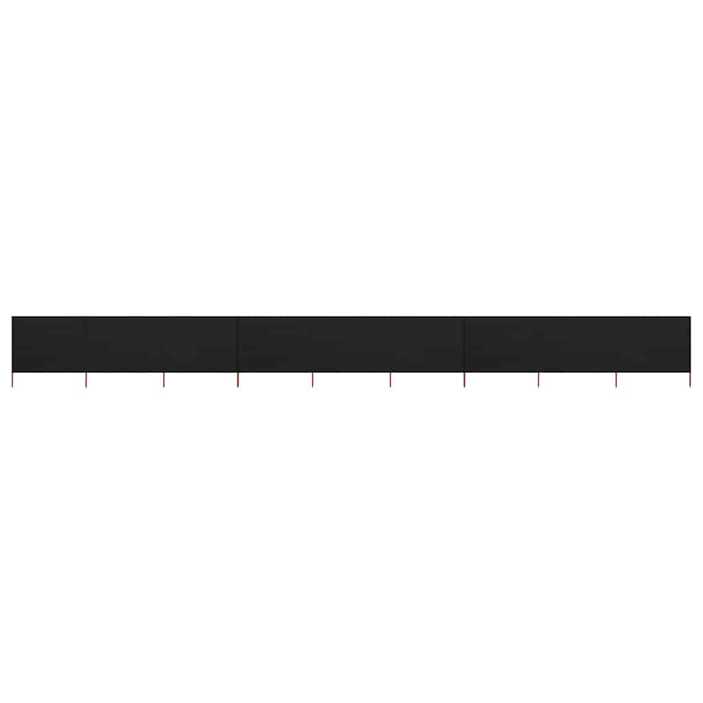 9-panel Wind Screen Fabric 1200x160 cm Drop 160 cm Width 1200 cm Black