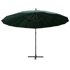 vidaXL Hanging Garden Parasol Green 3 m Aluminium Pole 3