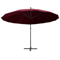 vidaXL Hanging Garden Parasol Burgundy 3 m Aluminium Pole 3