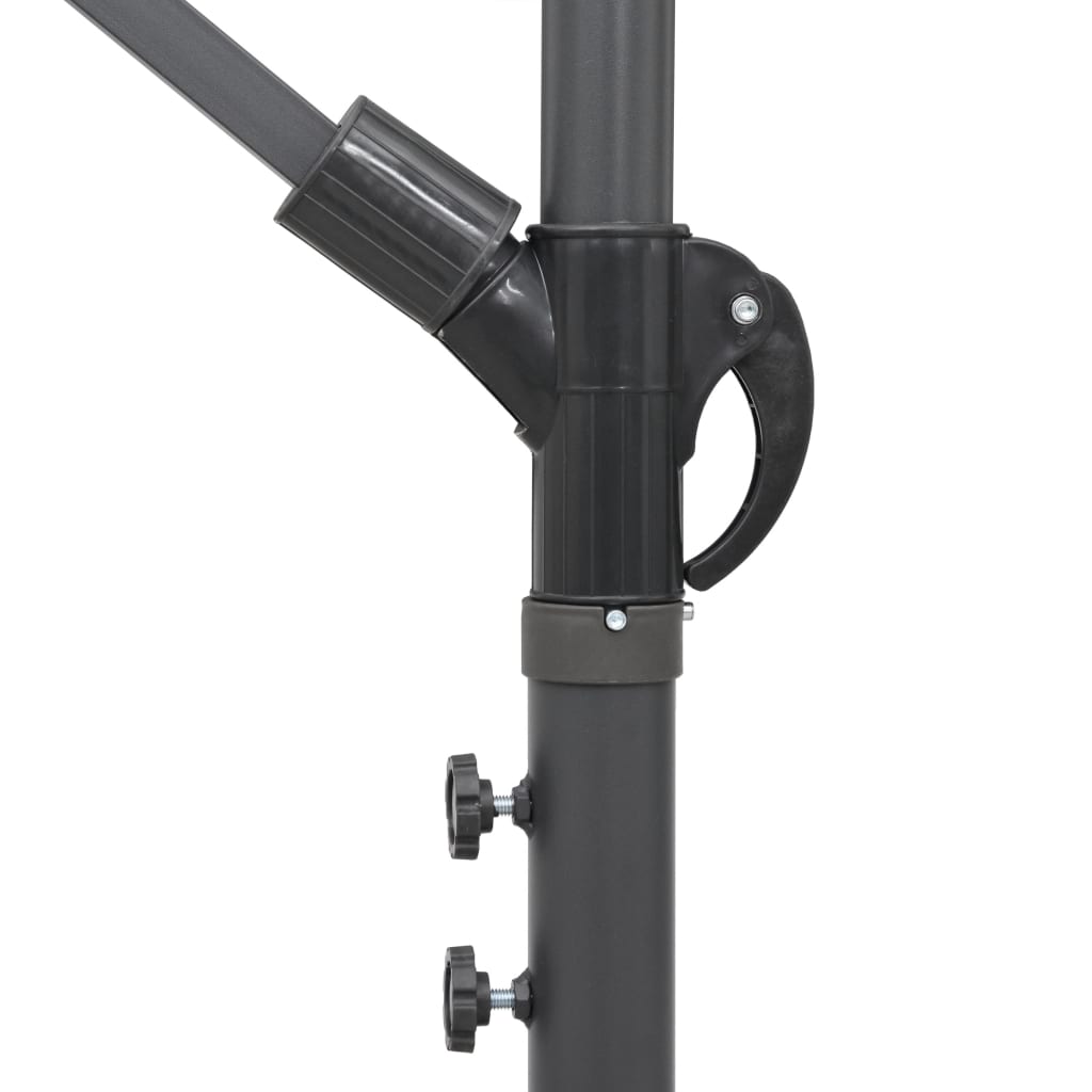 vidaXL Hanging Garden Parasol Burgundy 3 m Aluminium Pole 6