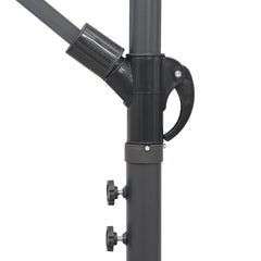 vidaXL Hanging Garden Parasol Burgundy 3 m Aluminium Pole 6