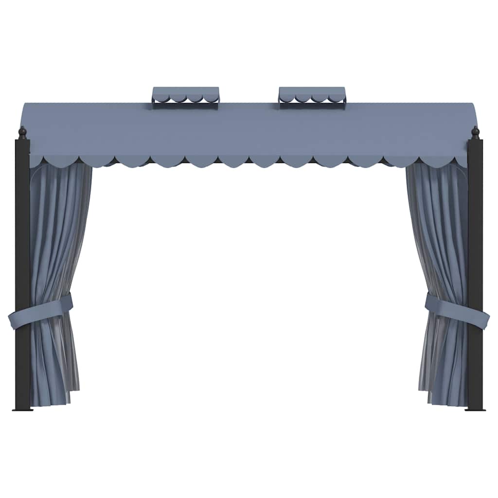 vidaXL Gazebo with Curtains 3x4 m Anthracite Steel 2
