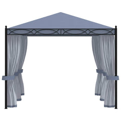 48057 vidaXL Gazebo with Mesh Screens 3x4 m Anthracite Steel 4