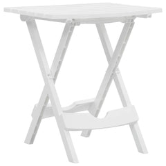vidaXL Folding Garden Table | White | Polypropylene (PP) | Foldable 1