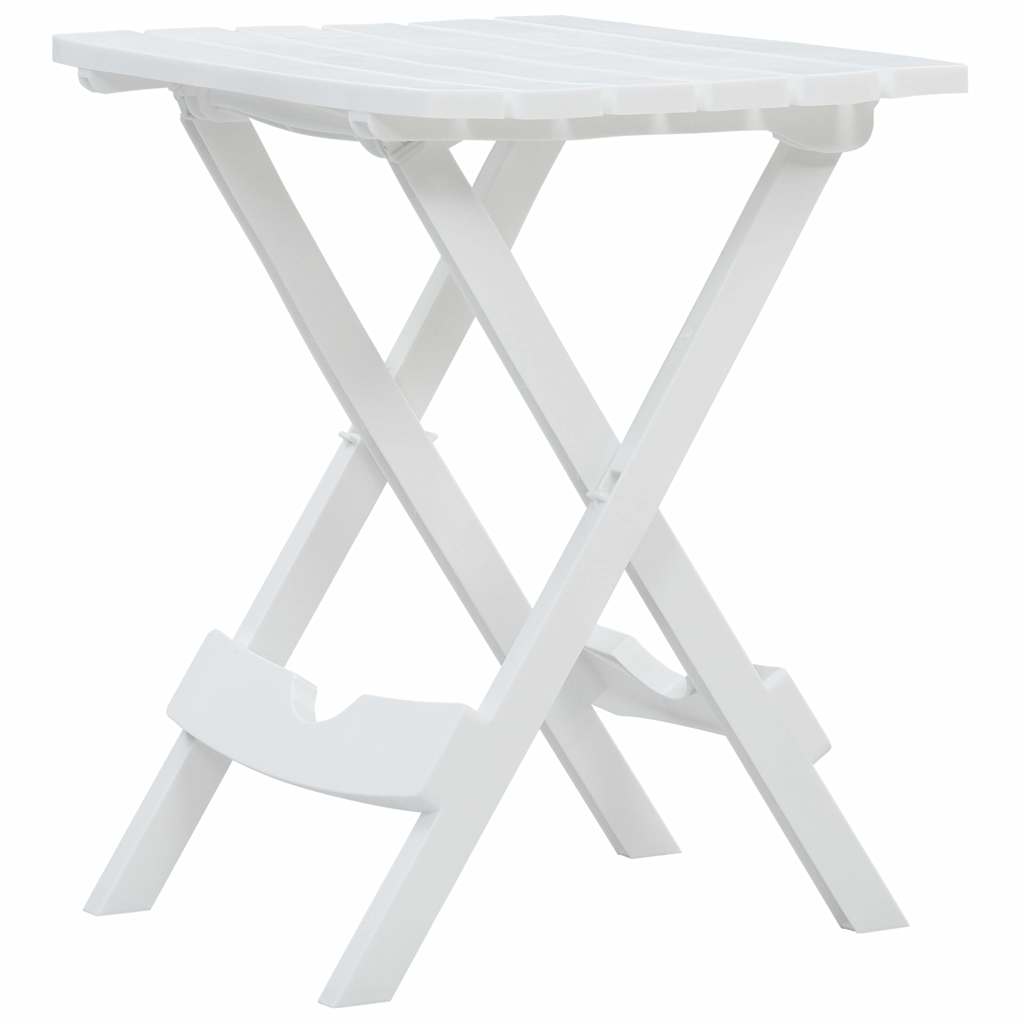 vidaXL Folding Garden Table | White | Polypropylene (PP) | Foldable 2