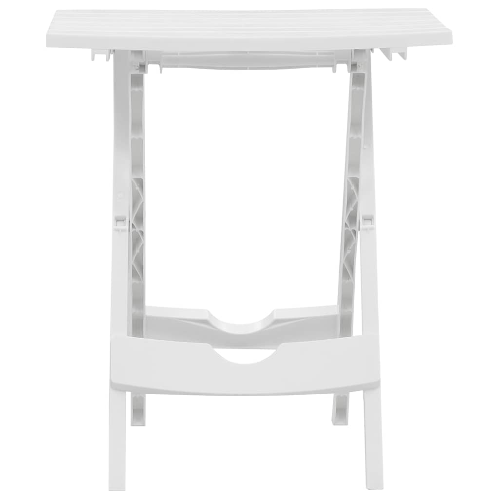 vidaXL Folding Garden Table | White | Polypropylene (PP) | Foldable 3