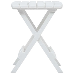 vidaXL Folding Garden Table | White | Polypropylene (PP) | Foldable 4