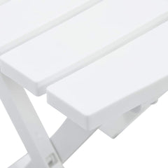 vidaXL Folding Garden Table | White | Polypropylene (PP) | Foldable 5