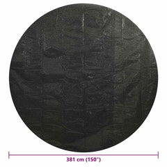 92156 vidaXL Pool Cover Black 381 cm PE 6