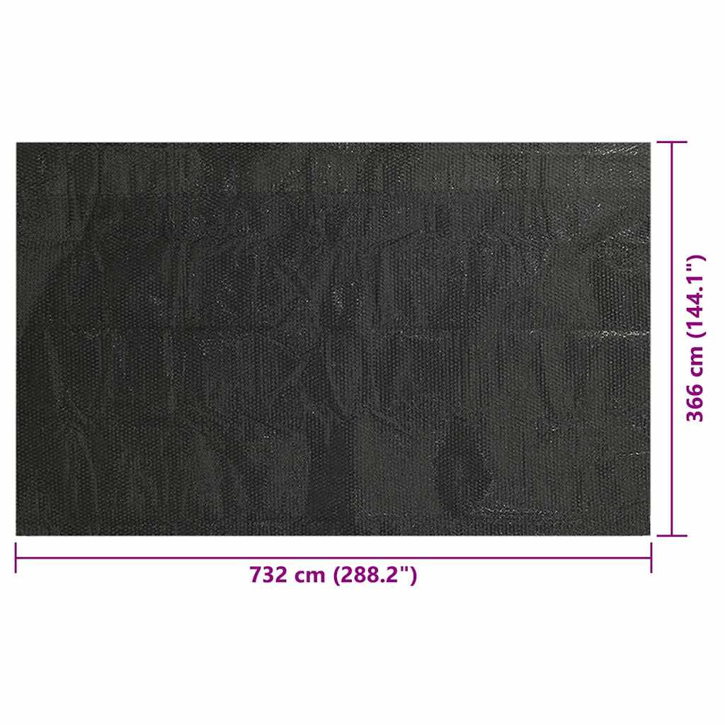 vidaXL Pool Cover | Black | PE (polyethylene) | 732x366 cm | Lightweight 6