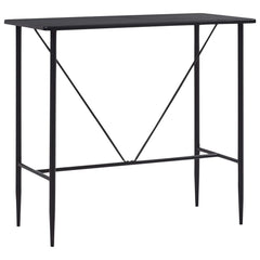 vidaXL Bar Table Black 120x60x110 cm MDF 1