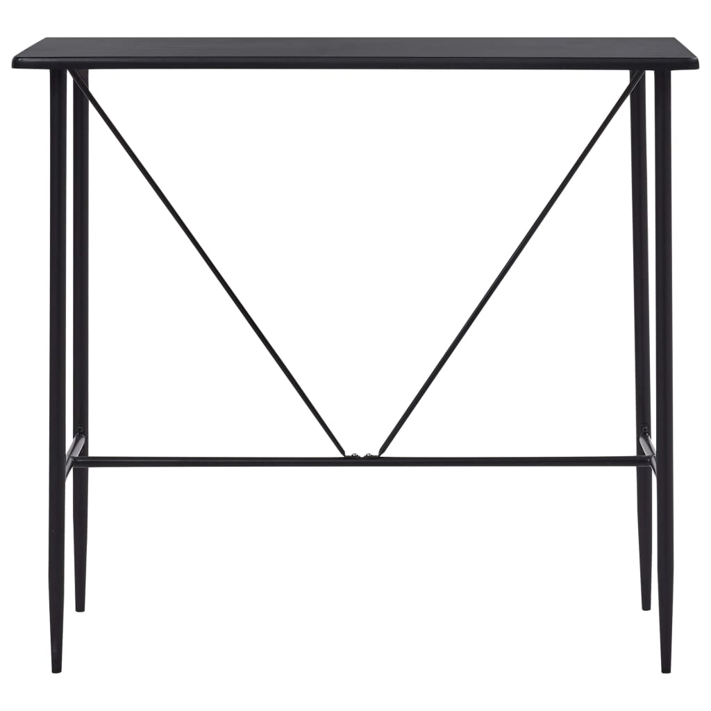 vidaXL Bar Table Black 120x60x110 cm MDF 2