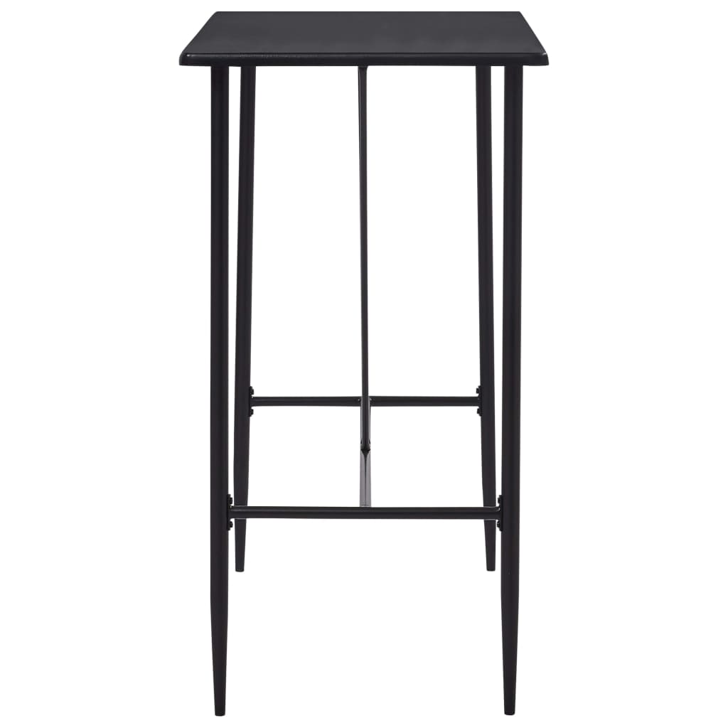 vidaXL Bar Table Black 120x60x110 cm MDF 3