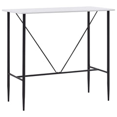 vidaXL Bar Table White 120x60x110 cm MDF 1