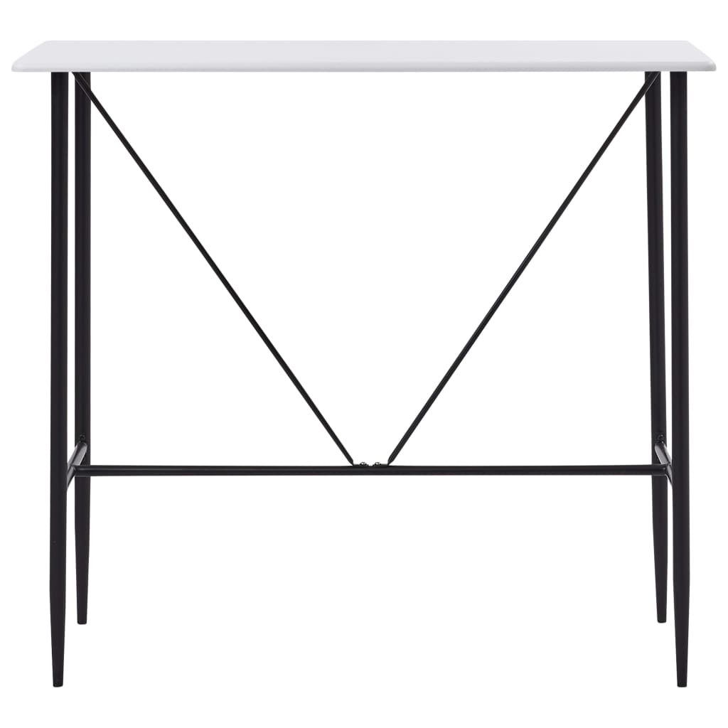 vidaXL Bar Table White 120x60x110 cm MDF 2