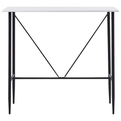 vidaXL Bar Table White 120x60x110 cm MDF 2