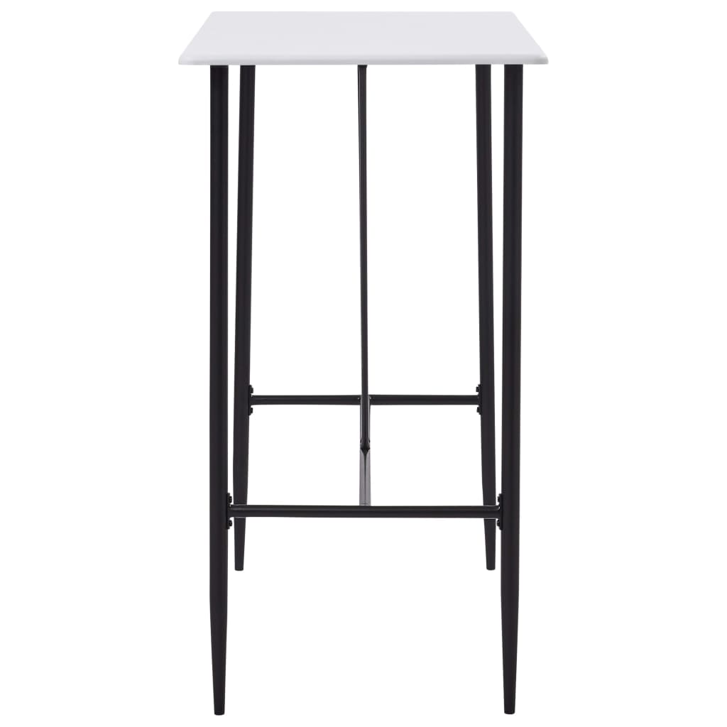 vidaXL Bar Table White 120x60x110 cm MDF 3