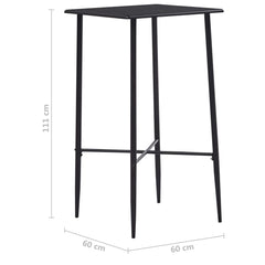 vidaXL Bar Table Black 60x60x111 cm MDF 5