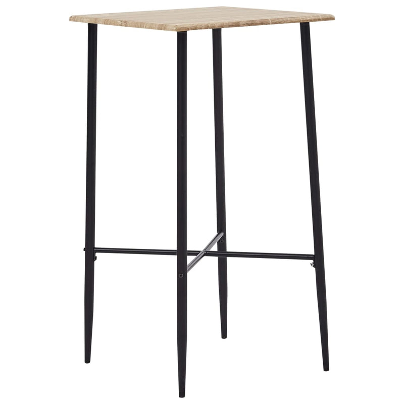 Bar Table Oak 60x60x111 cm MDF