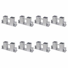 Firewood Stacking Aids Steel Silver 8