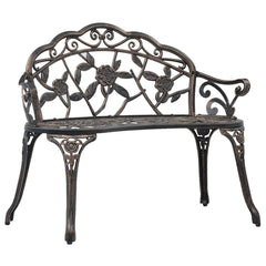 vidaXL Bistro Bench 100cm Bronze Cast Aluminium 1