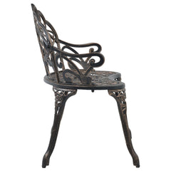 vidaXL Bistro Bench 100cm Bronze Cast Aluminium 4