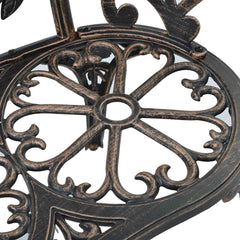 vidaXL Bistro Bench 100cm Bronze Cast Aluminium 6