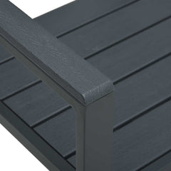 vidaXL Garden Bench 120 cm HDPE Grey Wood Look 5