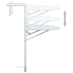 vidaXL Balcony Table | White | Plastic | Small |  Foldable  | Balcony Table 5