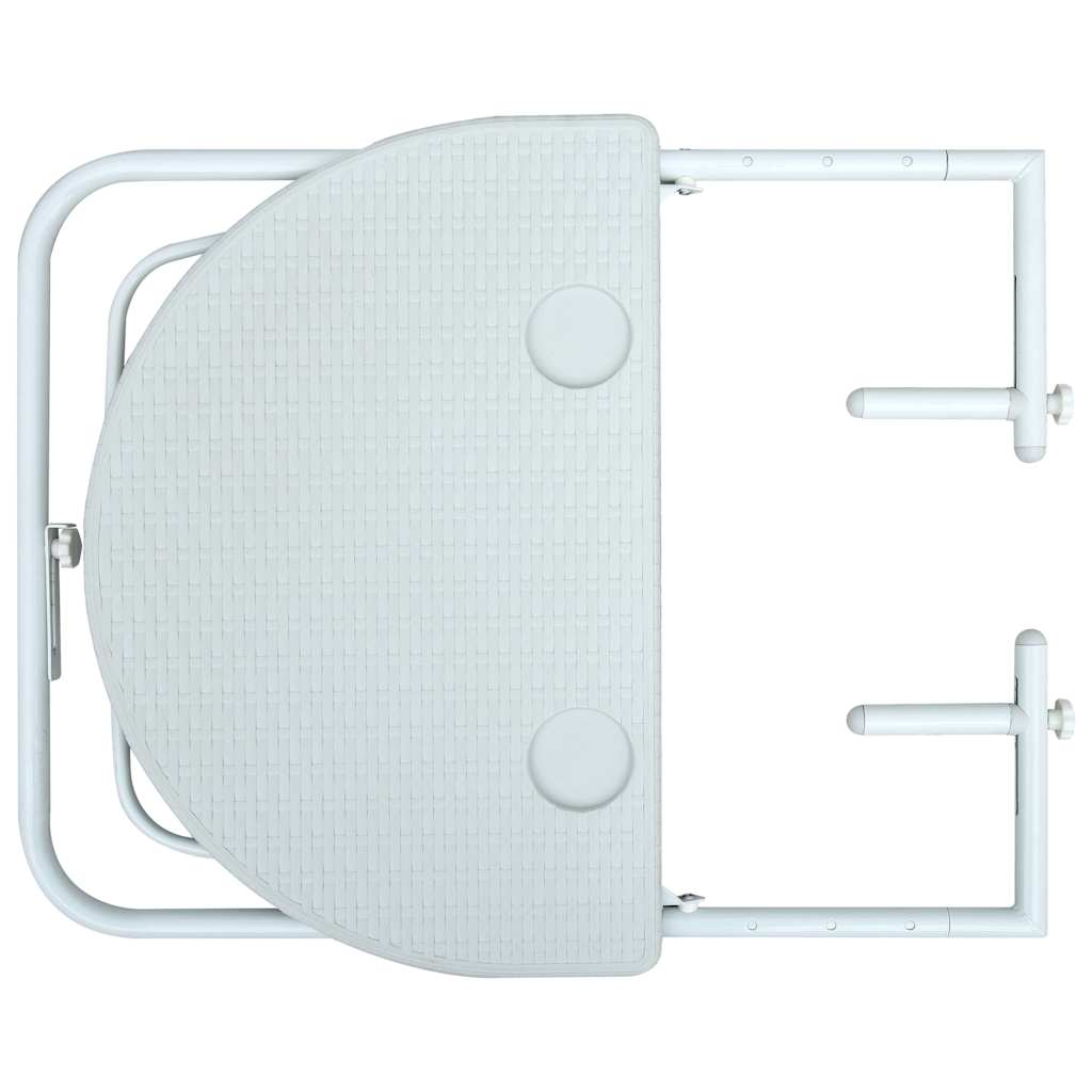 vidaXL Balcony Table | White | Plastic | Small |  Foldable  | Balcony Table 6