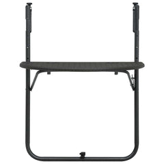 Hanging Balcony Table 60x64x83,5 cm Plastic Rattan Look Brown