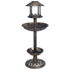 vidaXL Bird Bath | Bronze | Weather resistant plastic | Decorative Inlays 1