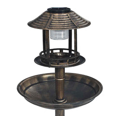 vidaXL Bird Bath | Bronze | Weather resistant plastic | Decorative Inlays 3