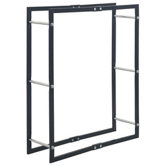 vidaXL Firewood Rack Black 80x25x100 cm Steel 2