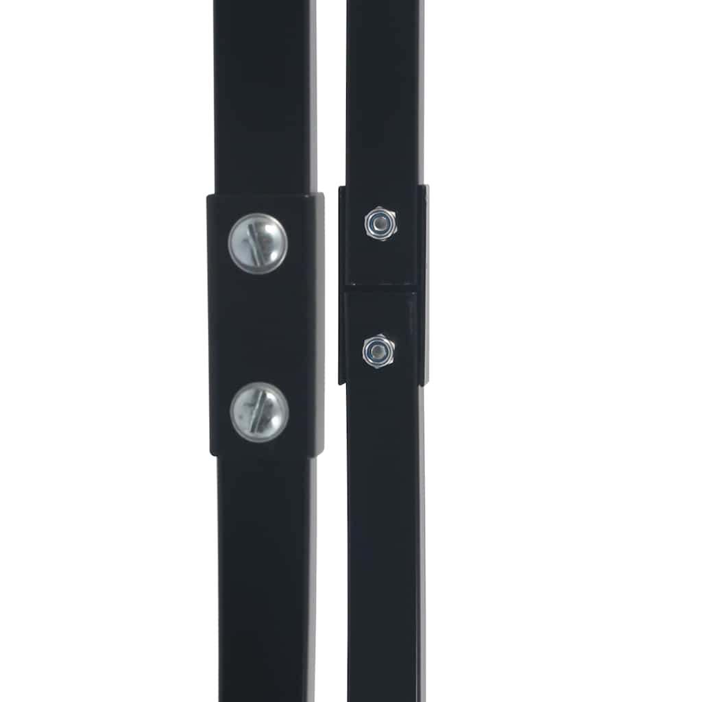 vidaXL Firewood Rack Black 80x25x100 cm Steel 4