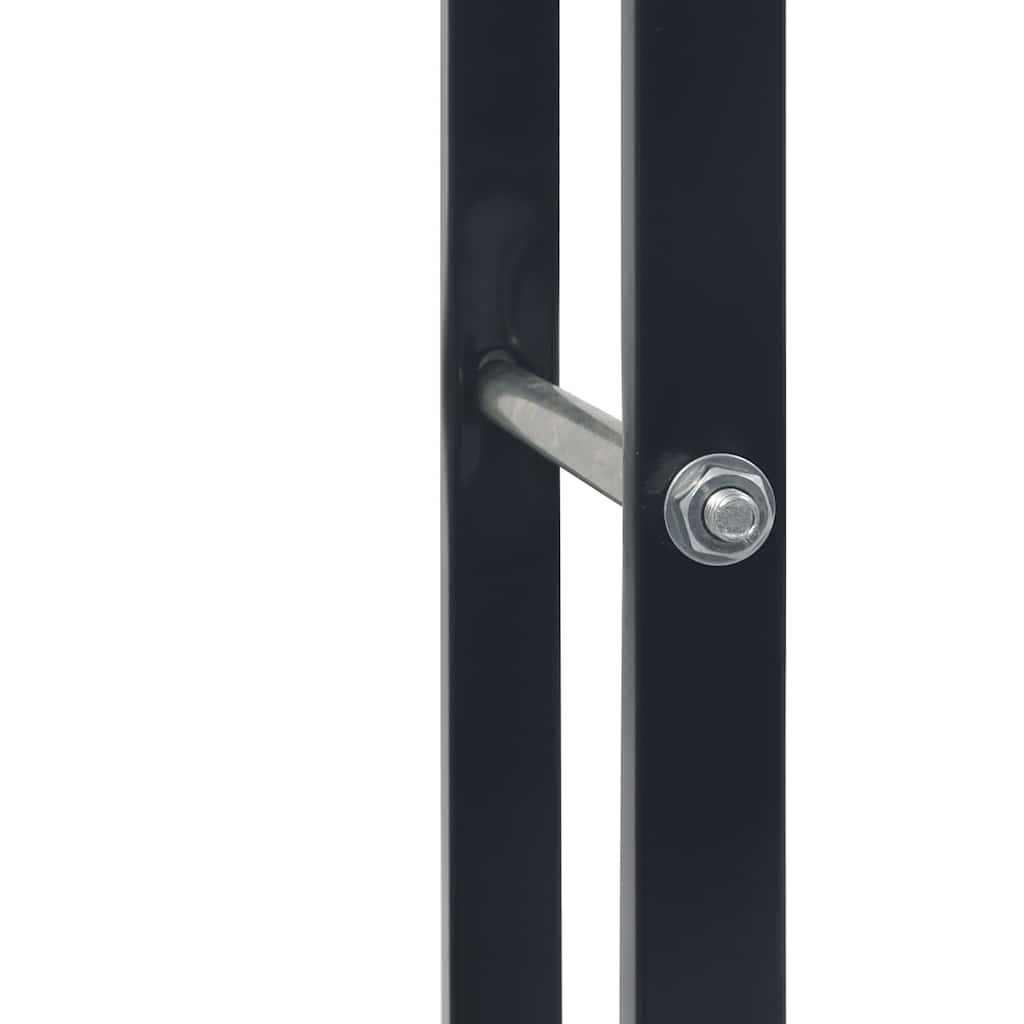 vidaXL Firewood Rack Black 80x25x100 cm Steel 5