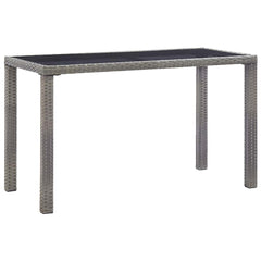 Garden Table 123x60x74 cm Poly Rattan Anthracite