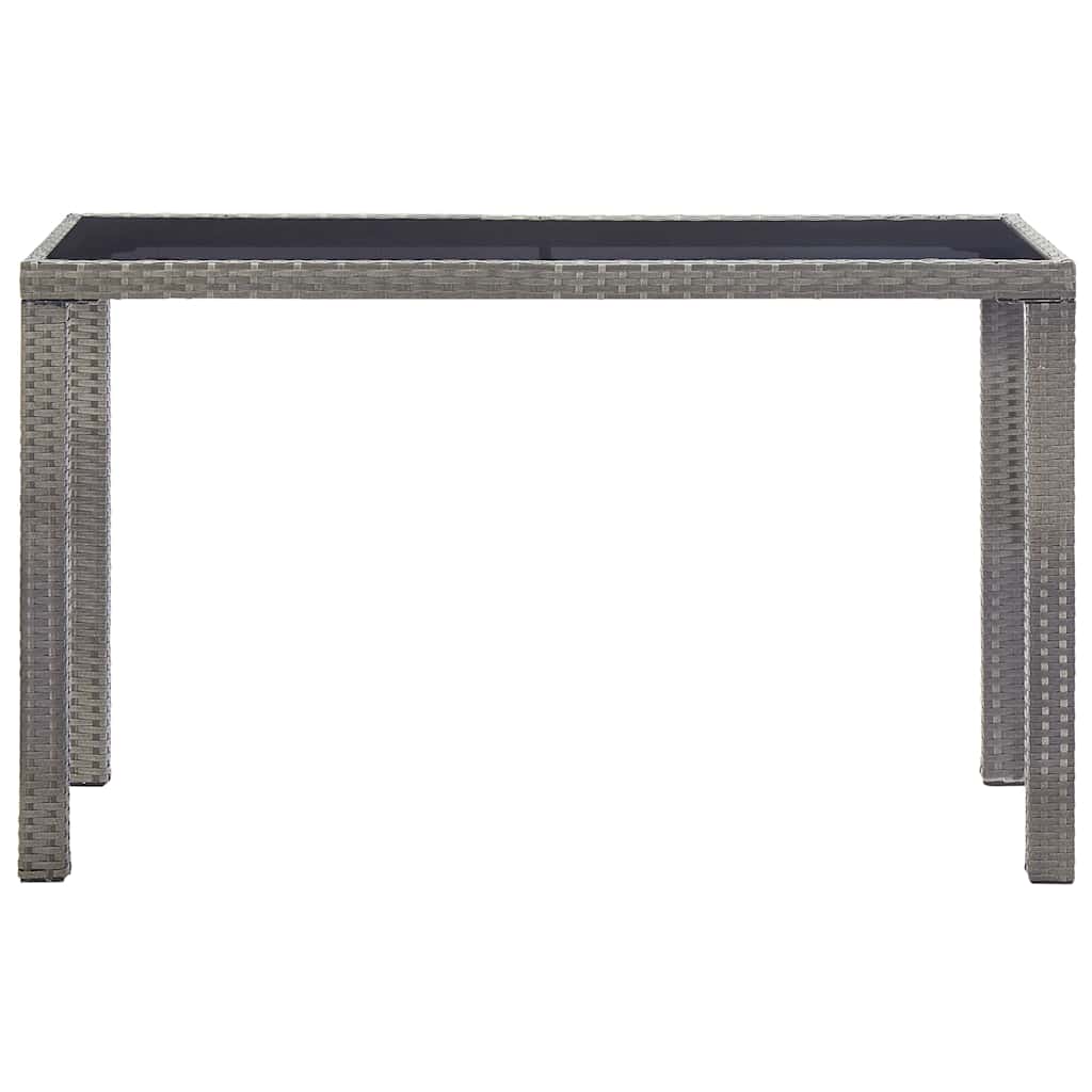 Garden Table 123x60x74 cm Poly Rattan Anthracite