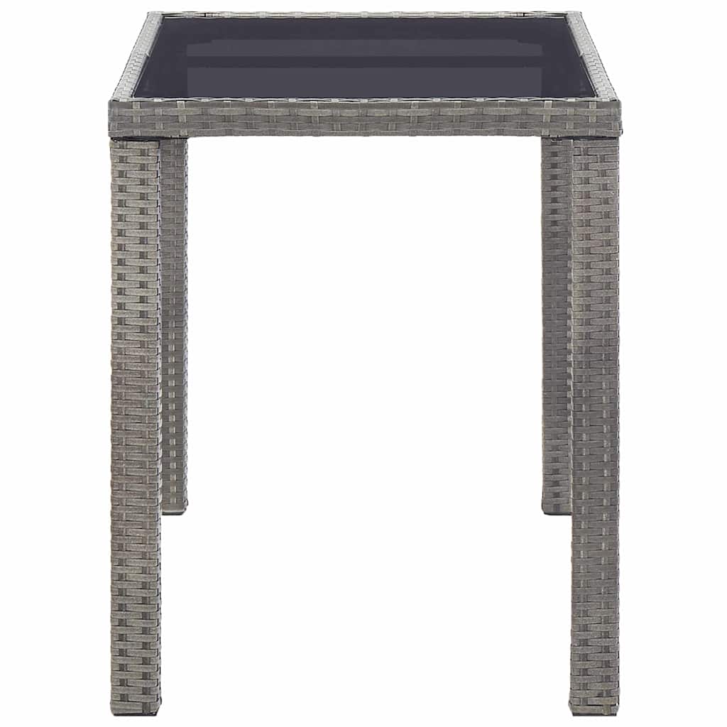 Garden Table 123x60x74 cm Poly Rattan Anthracite