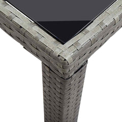 Garden Table 123x60x74 cm Poly Rattan Anthracite