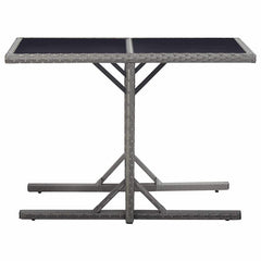 vidaXL Outdoor Table | Anthracite | Poly rattan, powder-coated steel, glass 2